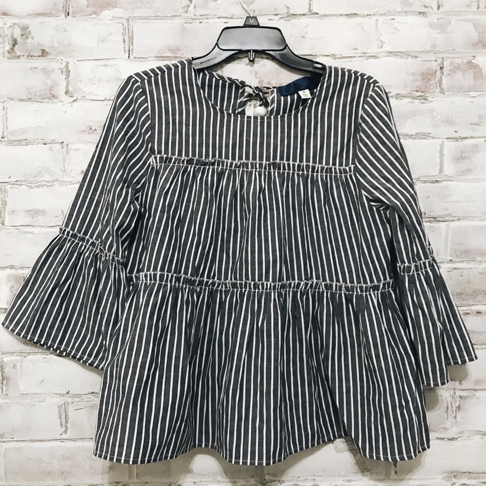 Cute Navy & White Striped Blouse!